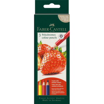 ▷ LAPICES FABER CASTELL 3 UDS LAPICES POLYCROMOS STRAWBERRY | Taine - Imagen 1
