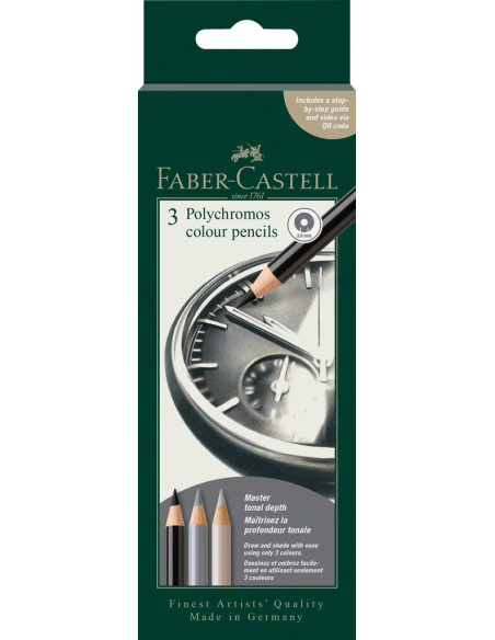 ▷ LAPICES FABER CASTELL 3 UDS LAPICES POLYCROMOS CLOCK | Taine - Imagen 1