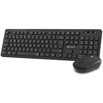 ▷ TECLADO+RATON SUBBLIM BUSINESS SLIM SILENCIOSO INALÁMBRICO NEGRO | Taine - Imagen 1