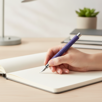 ▷ PLUMA AMBITION ITALIC MIDNIGHT MAUVE M FABER CASTELL | Taine - Imagen 2