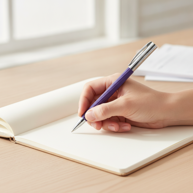 ▷ BOLIGRAFO AMBITION ITALIC MIDNIGHT MAUVE M FABER CASTELL | Taine - Imagen 1