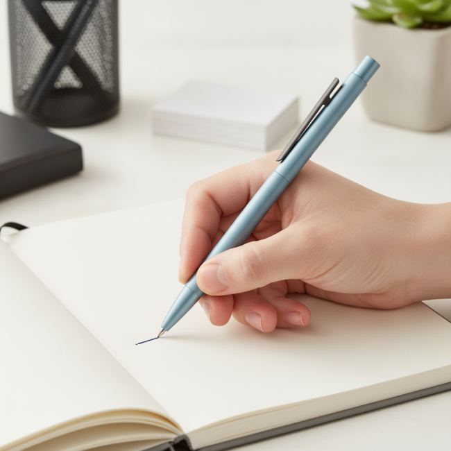 ▷ BOLIGRAFO NEO SLIM ALUMINIO SERENITY FABER-CASTELL | Taine - Imagen 1