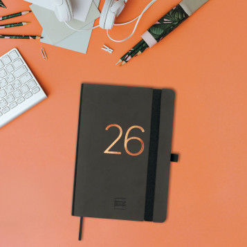 ▷ AGENDA 26-27 ESCOLAR 16M CAPRI F4 SVH NEGRO | Taine - Imagen 1