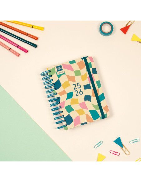 ▷ AGENDA 26-27 ESCOLAR COSMO 8º 1DP ROJO | Taine - Imagen 2