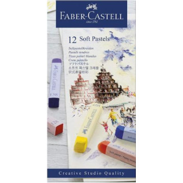▷ CAJA FABERCASTELL 12 UDS SOFT PASTEL MULTICOLOR COLORES SURTIDOS | Taine - Imagen 1