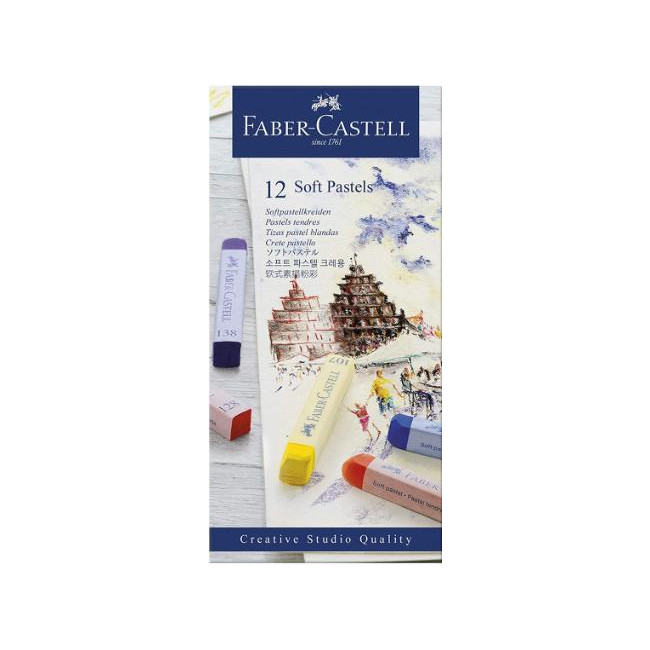 ▷ CAJA FABERCASTELL 12 UDS SOFT PASTEL MULTICOLOR COLORES SURTIDOS | Taine - Imagen 2