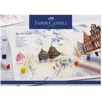 ▷ CAJA FABER CASTELL36 UDS SOFT PASTEL MULTICOLOR COLORES | Taine - Imagen 1