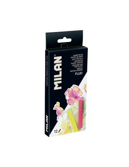 ▷ CAJA MILAN 12 UDS SOFT PASTEL FLUOR COLORES SURTIDOS | Taine - Imagen 1