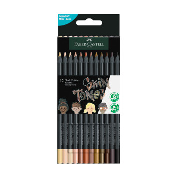 ▷ LAPICES FABER CASTELL 12 UDS PASTELL BLACK EDITION TONOS PIEL | Taine - Imagen 1