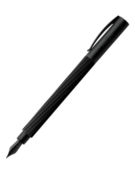 ▷ PLUMA AMBITION ITALIC OBSIDIAN BLACK M FABER-CASTELL | Taine - Imagen 1