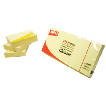 ▷ NOTAS APLI ADHESIVAS AMARILLO 100H 3x40x50MM | Taine - Imagen 1