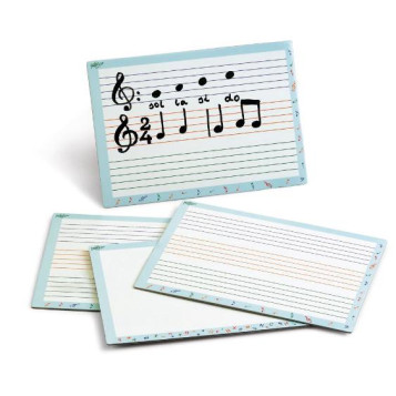 ▷ PIZARRAS FAIBO DOBLE USO BLANCAS CON PENTAGRAMAS 21X30 CM | Taine - Imagen 1
