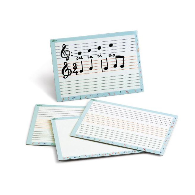 ▷ PIZARRAS FAIBO DOBLE USO BLANCAS CON PENTAGRAMAS 21X30 CM | Taine - Imagen 2