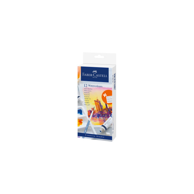 ▷ CAJA ACUARELAS 12 UND TUBOS FABER CASTELL | Taine - Imagen 1