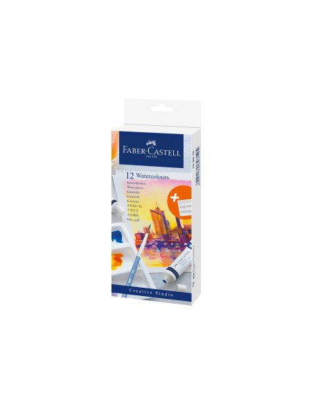 ▷ CAJA ACUARELAS 12 UND TUBOS FABER CASTELL | Taine - Imagen 1