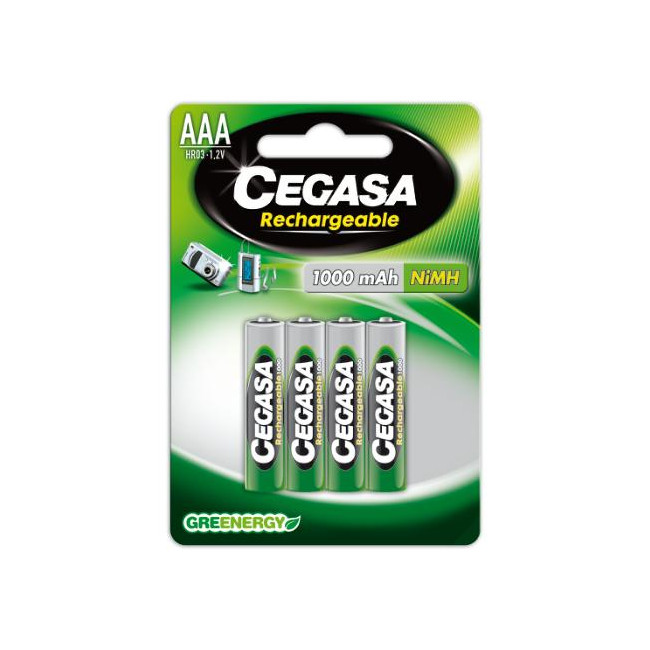 ▷ PILAS CEGASA HR03-AAA RECARGABLES 1000 mAh 4 UDS | Taine - Imagen 1