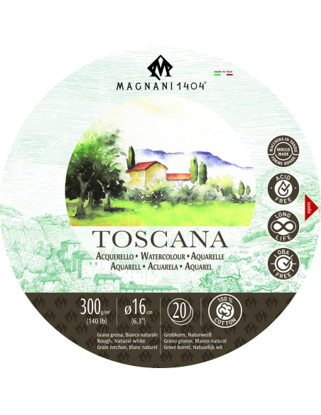 ▷ BLOC TOSCANA FABRIANO REDONDO 16D 300G GG 20 | Taine - Imagen 1