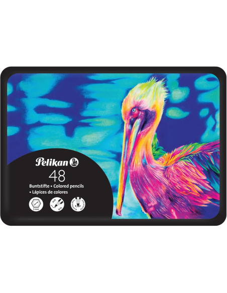 ▷ CAJA METALICA 48 LAPICES PELIKAN | Taine - Imagen 1
