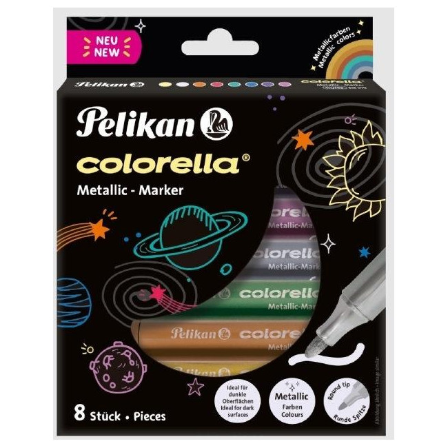 ▷ ROTULADORES PELIKAN CAJA 8 UDS METALIZADOS | Taine - Imagen 1