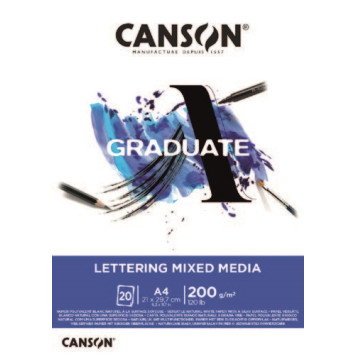 ▷ BLOC DIBUJO CANSON MARKER A4 20H 200G GRADUATE LETTERING | Taine - Imagen 1