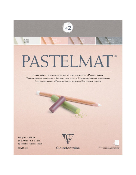 ▷ BLOC CALIREFONTAINE 12HJ PASTELMAT 360G 24X30 4 COLORES | Taine - Imagen 1