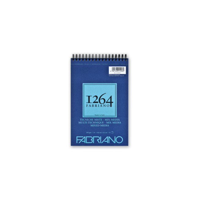 ▷ BLOC DIBUJO FABRIANO 1264 TECNICAS MIXTAS ESPIRAL A5 300GR | Taine - Imagen 1