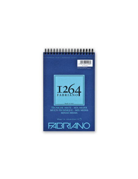▷ BLOC DIBUJO FABRIANO 1264 TECNICAS MIXTAS ESPIRAL A5 300GR | Taine - Imagen 1
