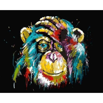 ▷ PINTAR POR NÚMEROS PN046T 40X50CM FIGURA "MANDRIL POP" | Taine - Imagen 1