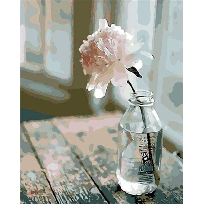 ▷ PINTAR POR NÚMEROS PN555Y 40X50CM FIGURA "FLOR BLANCA" | Taine - Imagen 1