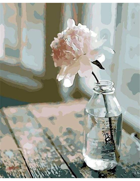 ▷ PINTAR POR NÚMEROS PN555Y 40X50CM FIGURA "FLOR BLANCA" | Taine - Imagen 1