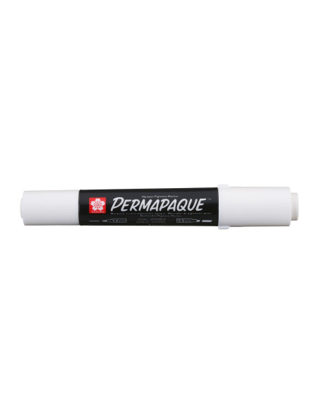 ▷ ROTULADOR SAKURA BLANCO PERMAPAQUE DOBLE PUNTA 1,2 - 5,5 MM | Taine - Imagen 1