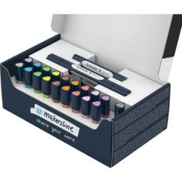 ▷ ROTULADORES SCHNEIDER 27 UDS TWINMARKER PAINT | Taine - Imagen 1