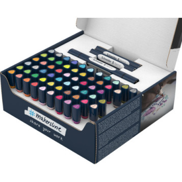 ▷ ROTULADORES SCHNEIDER 72 UDS TWINMARKER PAINT | Taine - Imagen 1