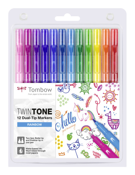 ▷ ROTULADORES TOMBO 12 UDS RAINBOW | Taine - Imagen 1