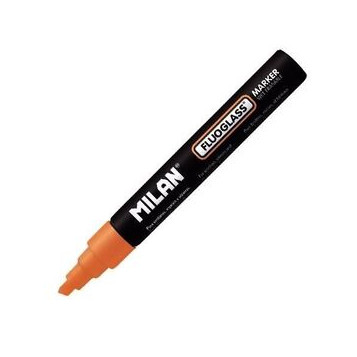 ▷ ROTULADOR MILAN TIZA NARANJA FLUOGLASS | Taine - Imagen 1