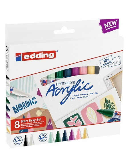 ▷ ROTULADORES EDDING 4 UDS ACRILICOS COLORES SURTIDOS | Taine - Imagen 1